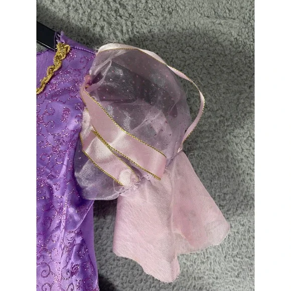 Disney Princess Rapunzel Costume Dress Purple Gold Tangled Size 4-6X - Picture 11 of 14